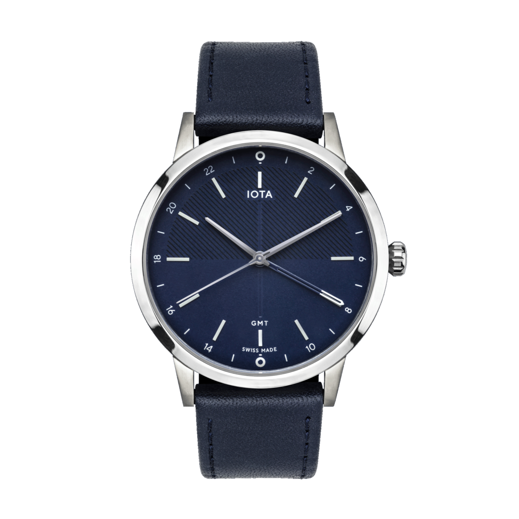 Slim GMT Leather Strap Watches Swiss Made IOTA slim-gmt-leather-strap-watches-swiss-made-iota